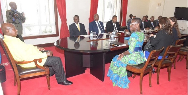 Museveni discusses the economy with IMF's Antoinette Sayeh. FILE PHOTO