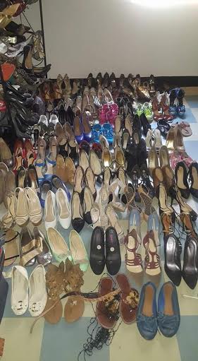 Iryn Namubiru auctions her shoes for charity