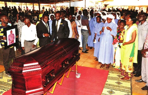 Mukajanga's casket at Bukalango before he was laid to rest. Independent /Jimmy Siya