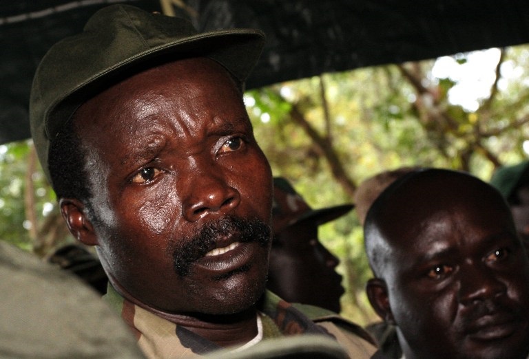 TO GO WITH AFP STORY BY GUILLAUME LAVALLEE (FILES) A picture taken on November 12, 2006 shows the leader of the Lord's Resistance Army (LRA), Joseph Kony, answering journalists' questions in Ri-Kwamba, southern Sudan. A surge in rebel attacks in Sudan by LRA rebels has been creating grave concern. A UN official in the war-torn region of Darfur compares the rebel group to the Loch Ness monster: everyone speaks of it but no one has seen it. AFP PHOTO/STUART PRICE / AFP PHOTO / AFP FILES / STUART PRICE