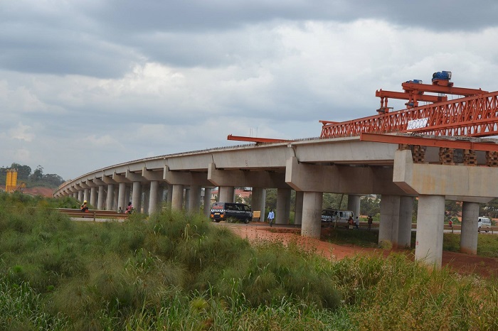 On-going construction of the Entebbe-Express Highway. 