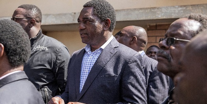 Hakainde Hichilema, leader of the United Party for National Development, has alleged fraud in this week's presidential vote. PHOTO AFP