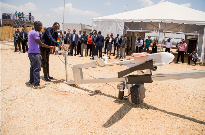 President Kagame at the launch of Medical Delivery Drones | Muhanga, 14 October 2016